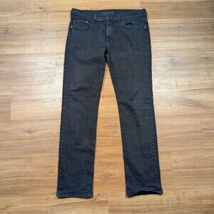 Mott & Bow Slim Fit Jeans Mens 35x32(30) Black Dark Wash Denim Stretch